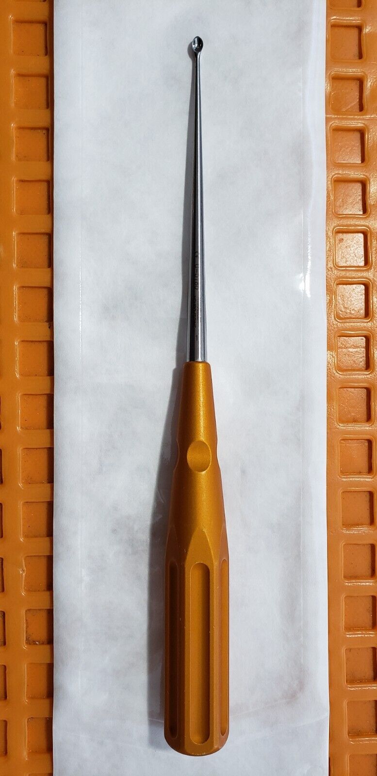 V.Mueller U-0180 Orthopedic Neuro/Spine Curette Oval Cup 10" Size #1 Straight