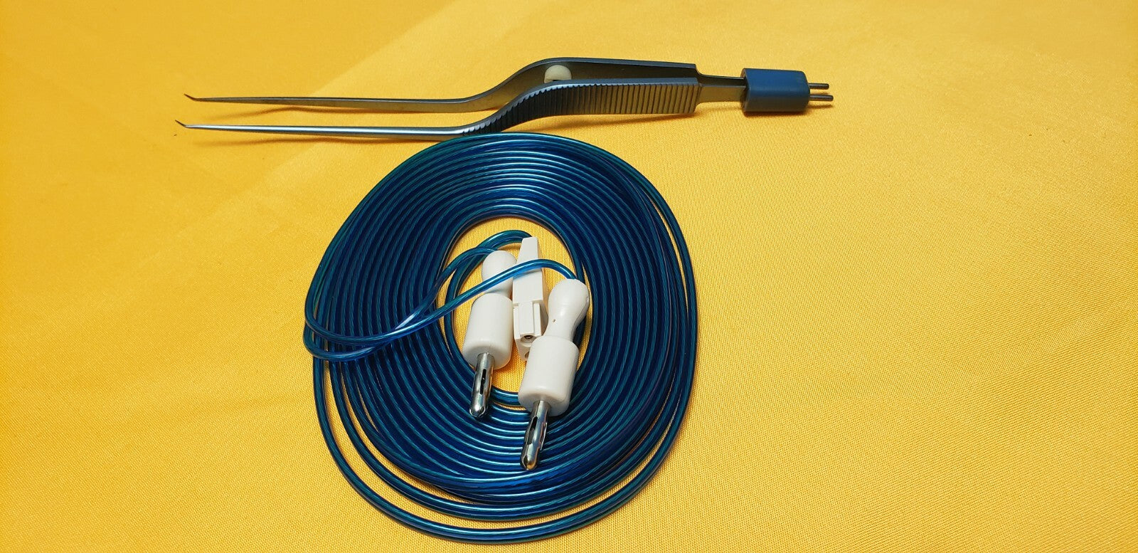 Codman 80-1677 Surgical Titanium Apfelbaum  Bipolar Forceps 45 deg down & Cord