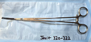 Jarit 320-322 Surgical DeBakey Occlusion Clamp 10"  Jaw Length 2.5"