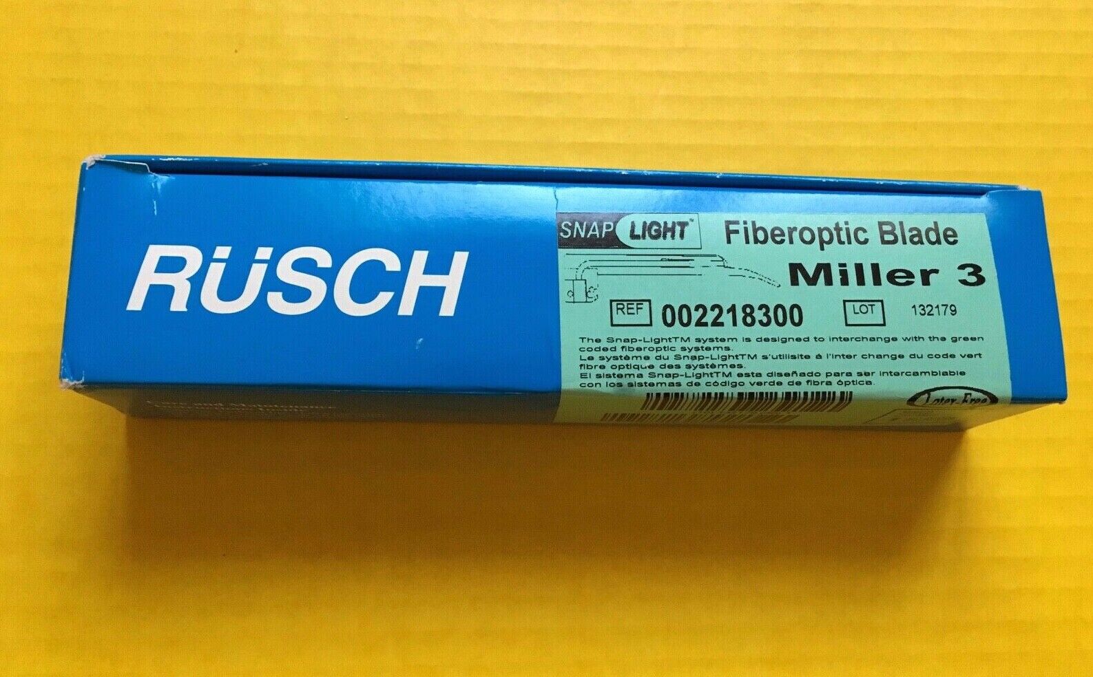 Rusch Fiberoptic Laryngoscope Blade Miller #3 REF: 002218300