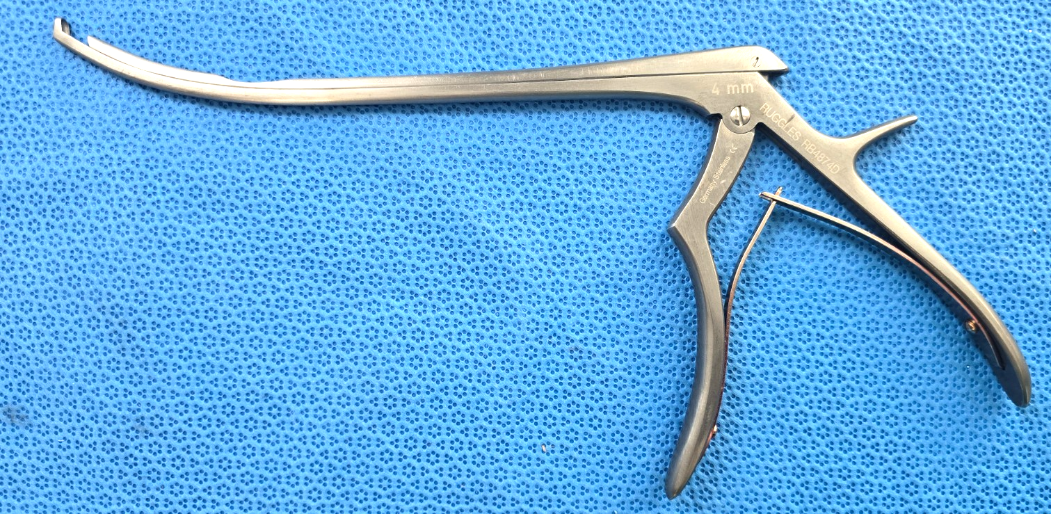 Ruggles Redmond RB4874D Stealth Kerrison Rongeurs 4mm Up 8" x40 Degree Angled