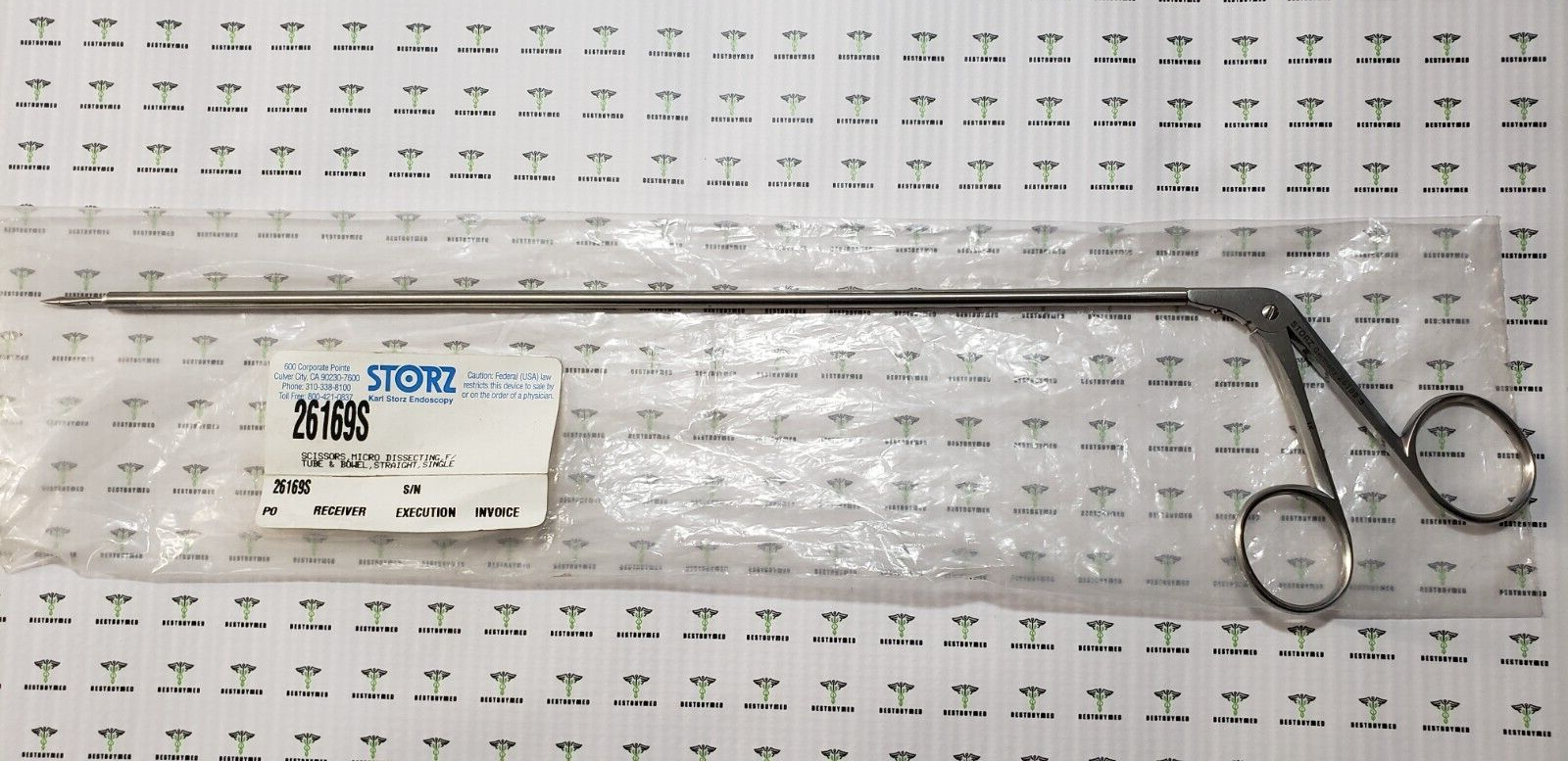 Karl Storz 26269S Laparoscopic Micro Dissecting Scissors 5mm x 30cm Sharp Tips