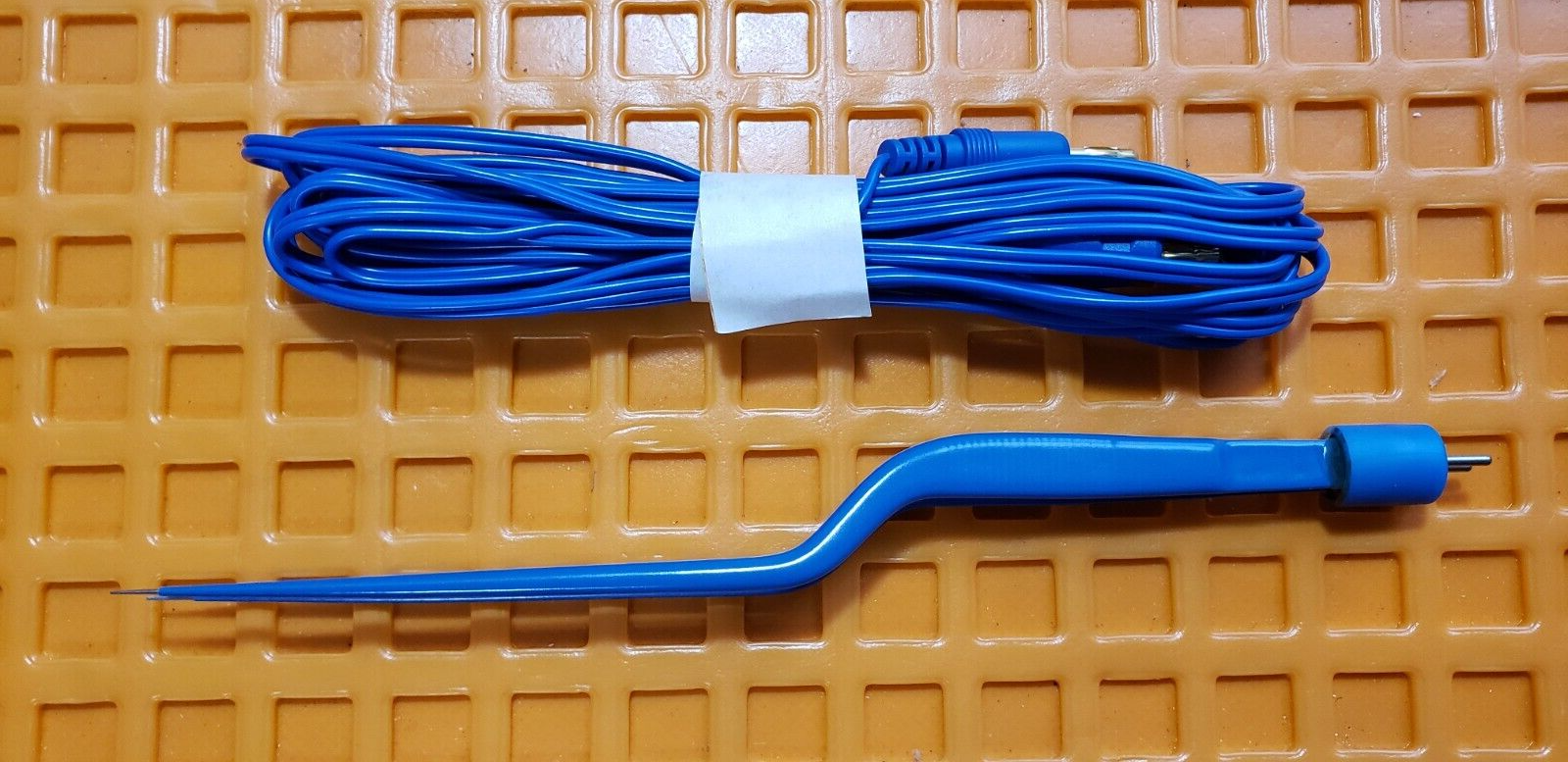 American Surgical Bayonet Bipolar Forceps 8-1/4" 0.5mm Tips W-Cable  Tip Cleaner