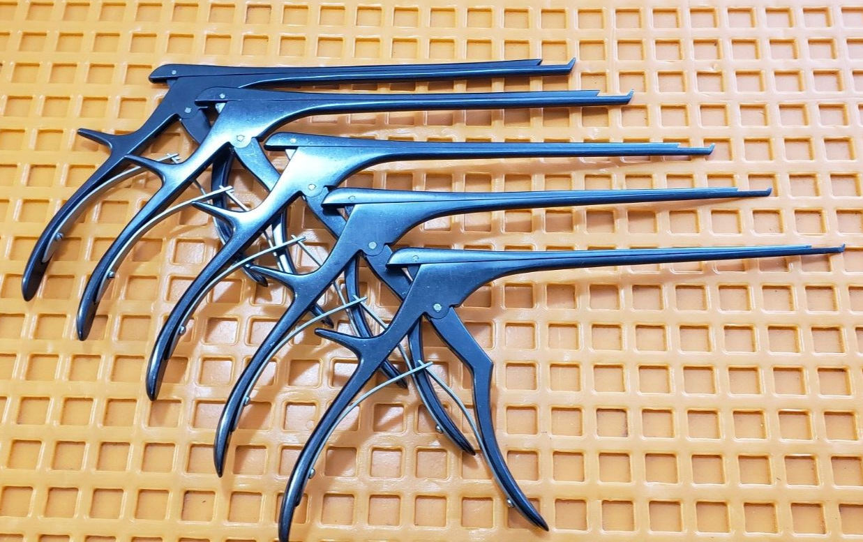 Life Instrument 838-0802-0B Orthopedic Kerrison Rongeurs 1,2,3,4,5mm Set Black