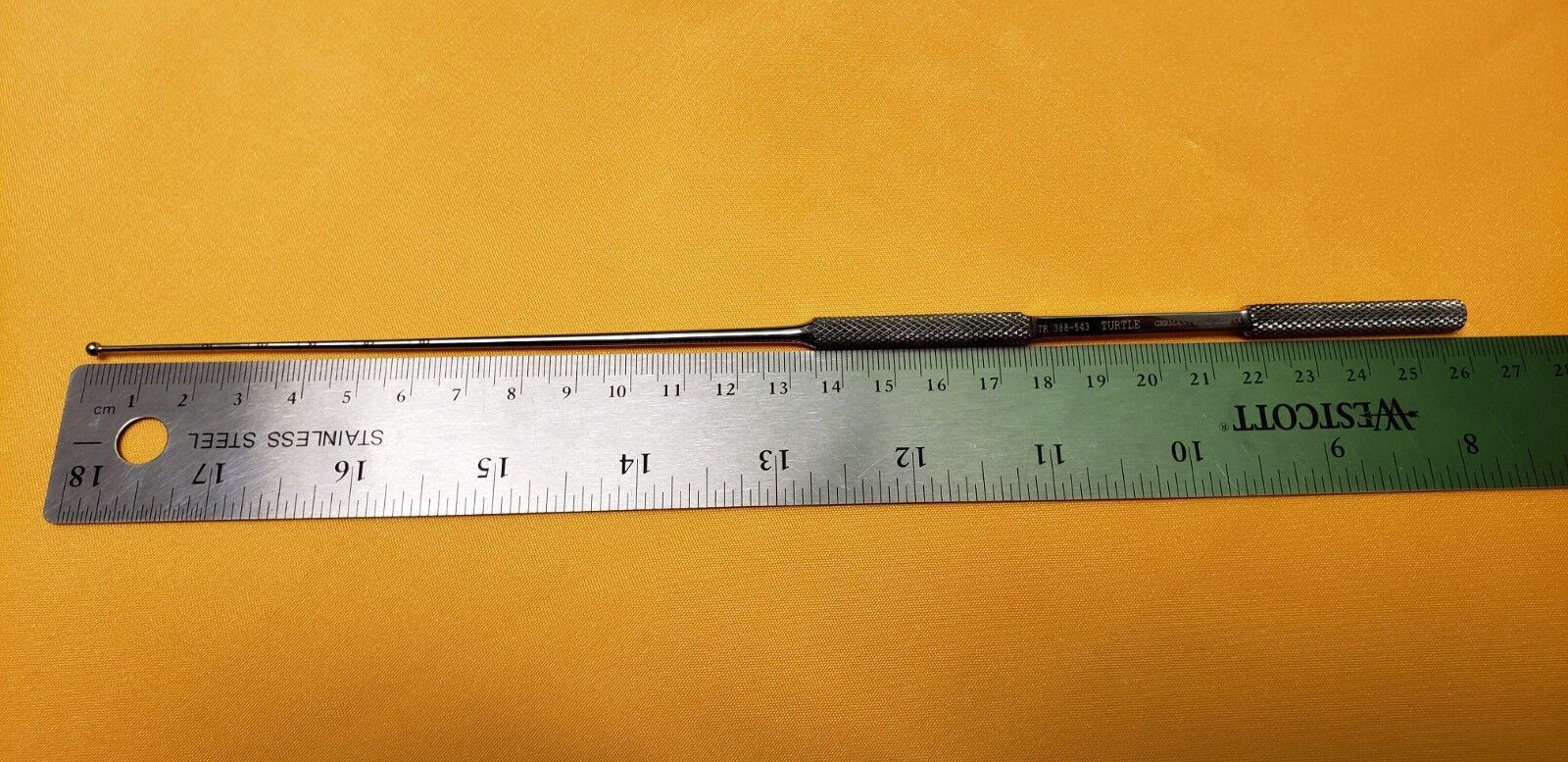 Turtle 388.543 Surgical Neuro & Spine Feeler for screw channel 2.3mm tip x 260mm