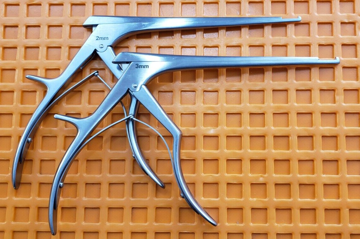 JARIT 280-209,280-210 Spurling Kerrison Rongeurs 90 Deg 2,3mm Up Bite 7" Shaft