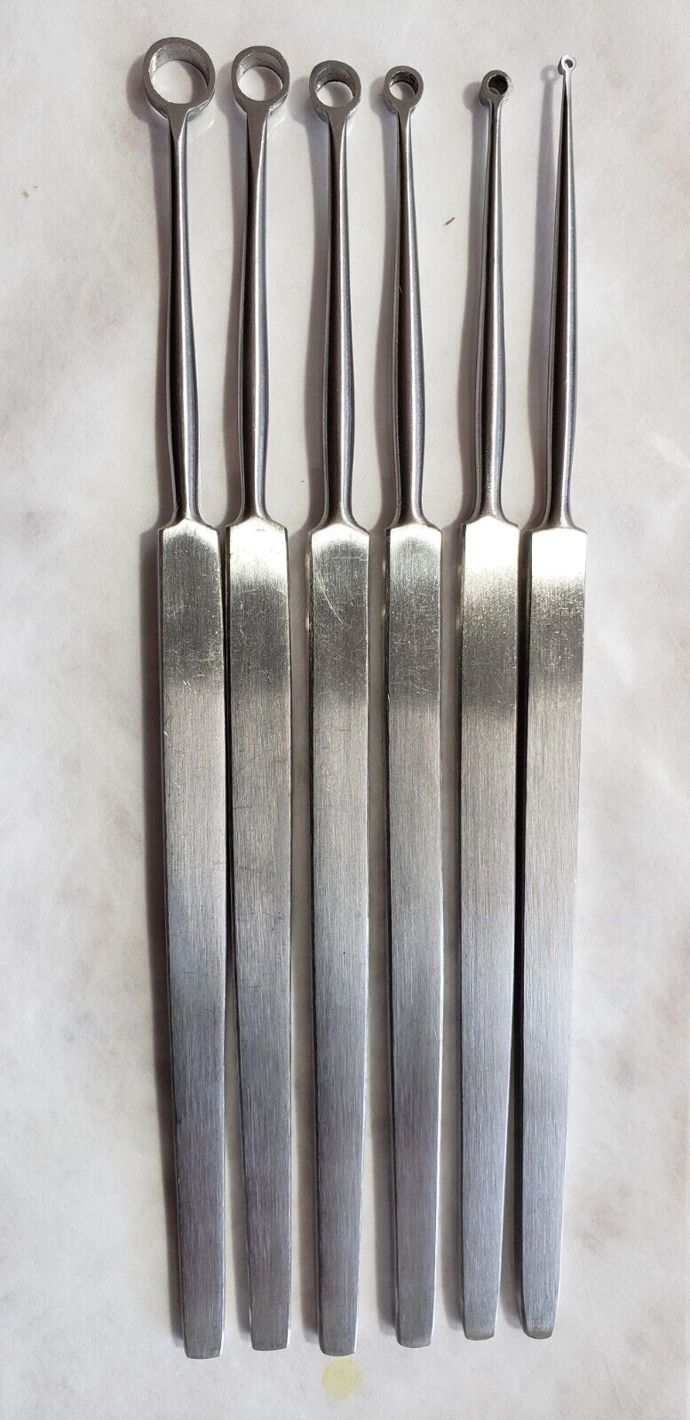Fox Dermal Curettes Dermatology Set 1mm to 6mm of 6 Pcs Surgical Instruments