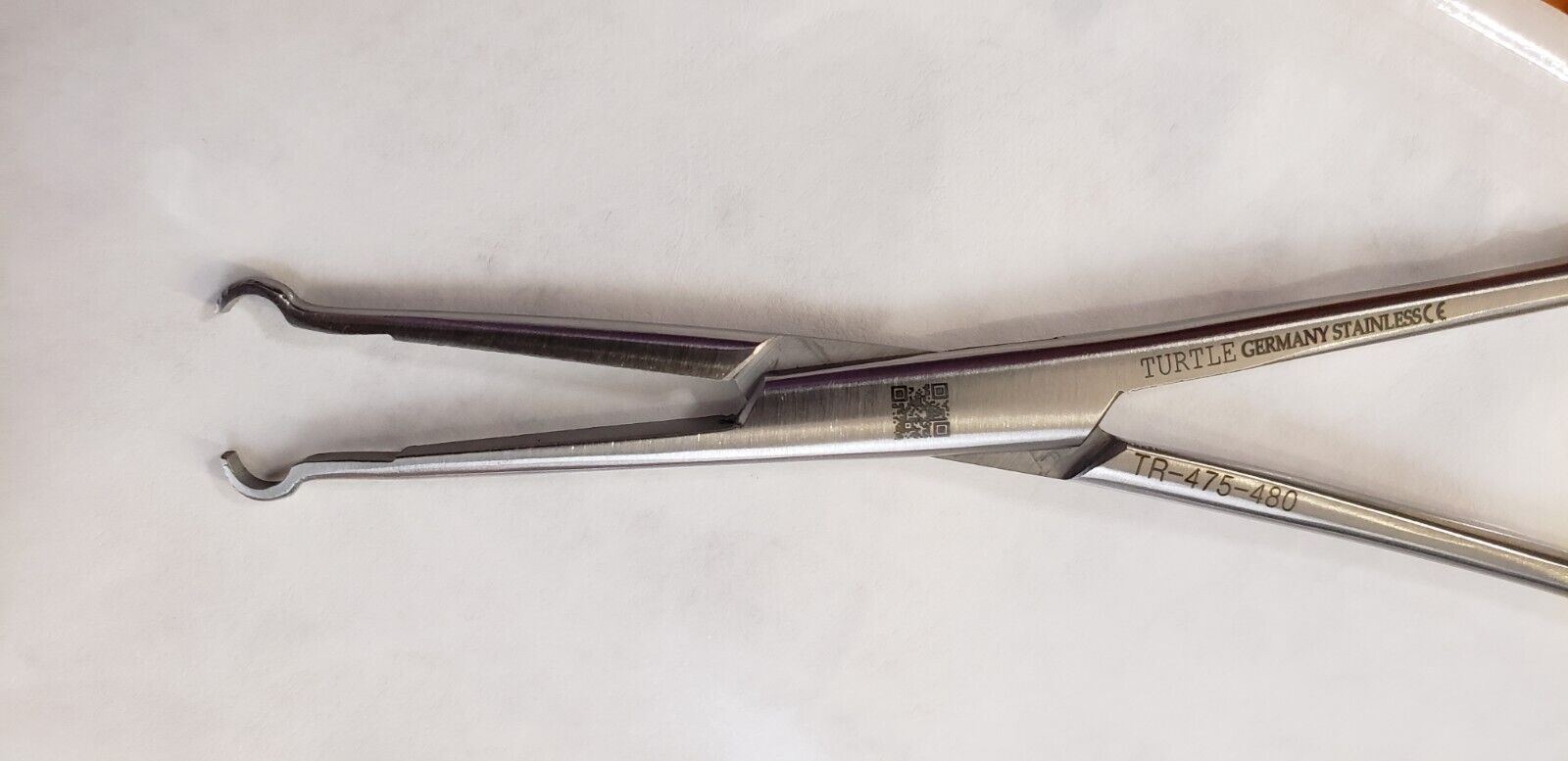TR-475-480 Surgical Vasectomy Ring Forceps 5.5" W- Gold Rings.