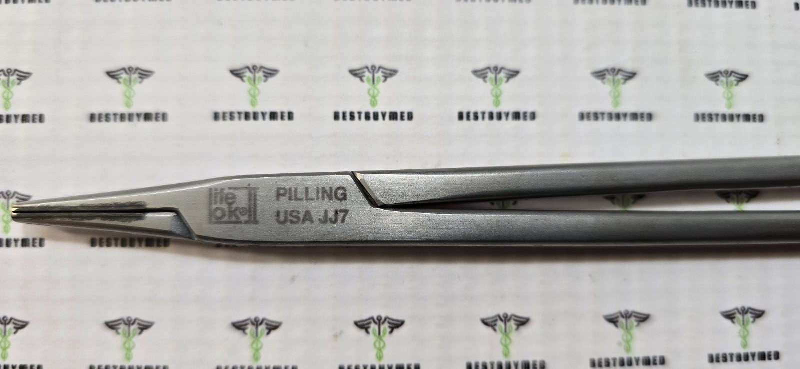 PILLING 35-4906 Surgical TC Mayo Hegar Needle Holder, Straight 12" Black Handle
