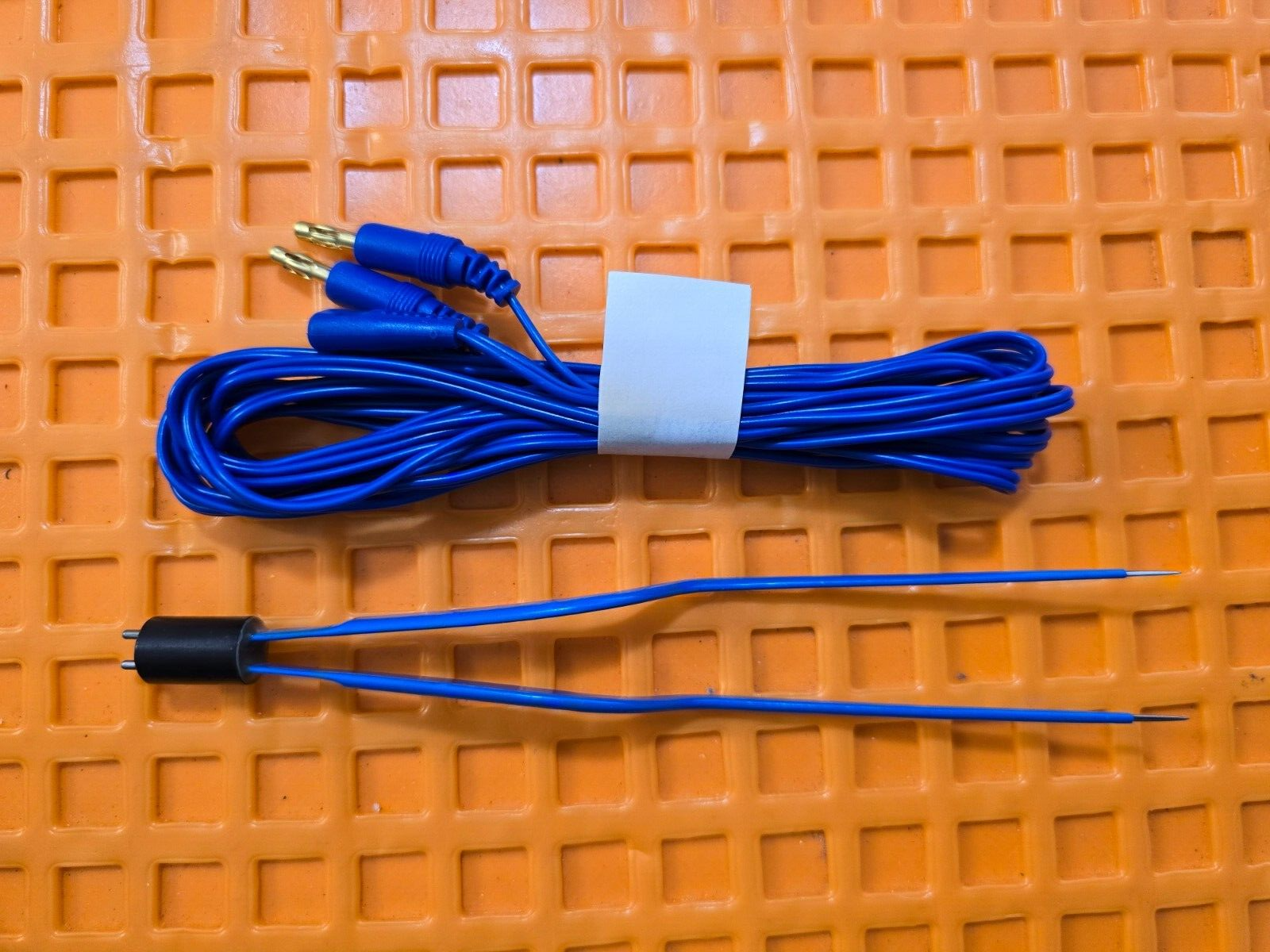 Turtle Surgical Bayonet Bipolar Forceps 7" Blue Coated & Bipolar Cord