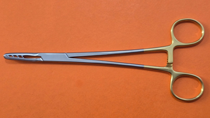 Turtle Surgical Martin Cartilage Holding Forceps 8" Curved Jaw w- Ratchet