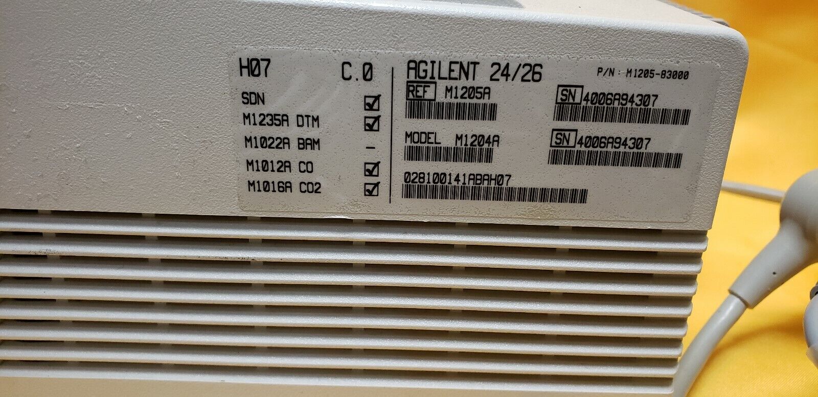 HP Agilent V24CT Critical Cardiac Care Patient Monitor with Cuffs & Accessories