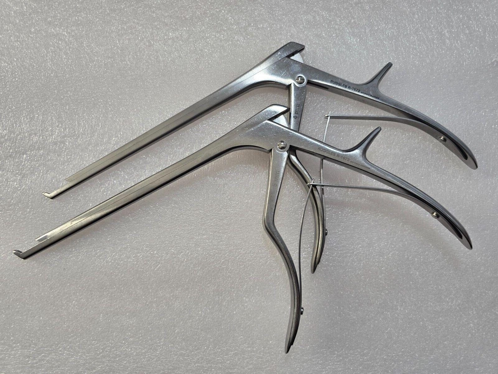 Ruggles R-1672,R1673 Orthopedic Kerrison Rongeurs 4,5mm Up 7" x40 Degree