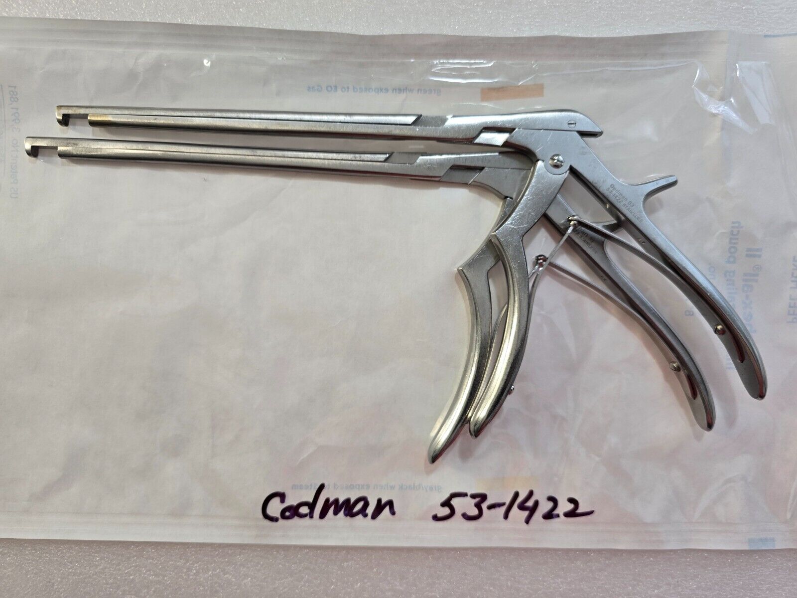 Codman 53-1422 Surgical Kerrison Rongeur 8" x 90 Degree 5mm down Bite