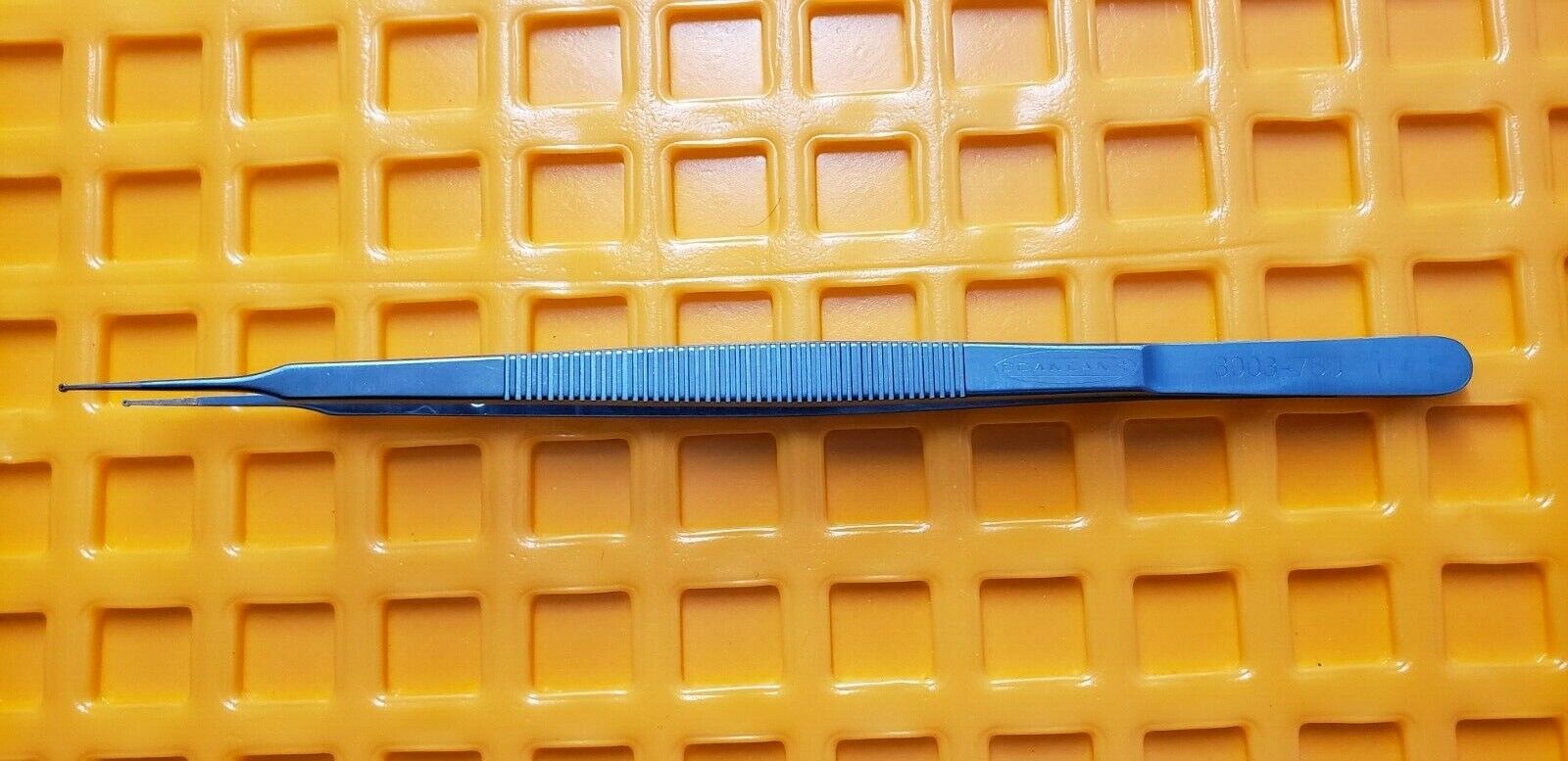 SCANLAN 3003-750 Surgical GERALD Forceps 7" Dimond dust 1.0mm straight Ring Tips