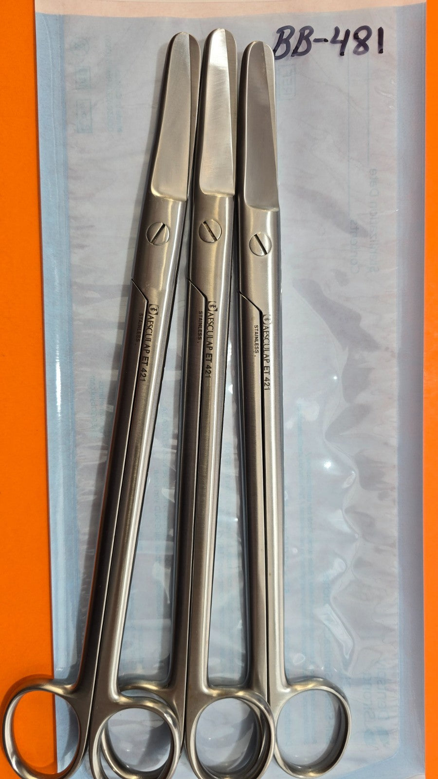 Aesculap ET 421 Surgical Dubois Scissors 10.5" Curved Blunt Tips