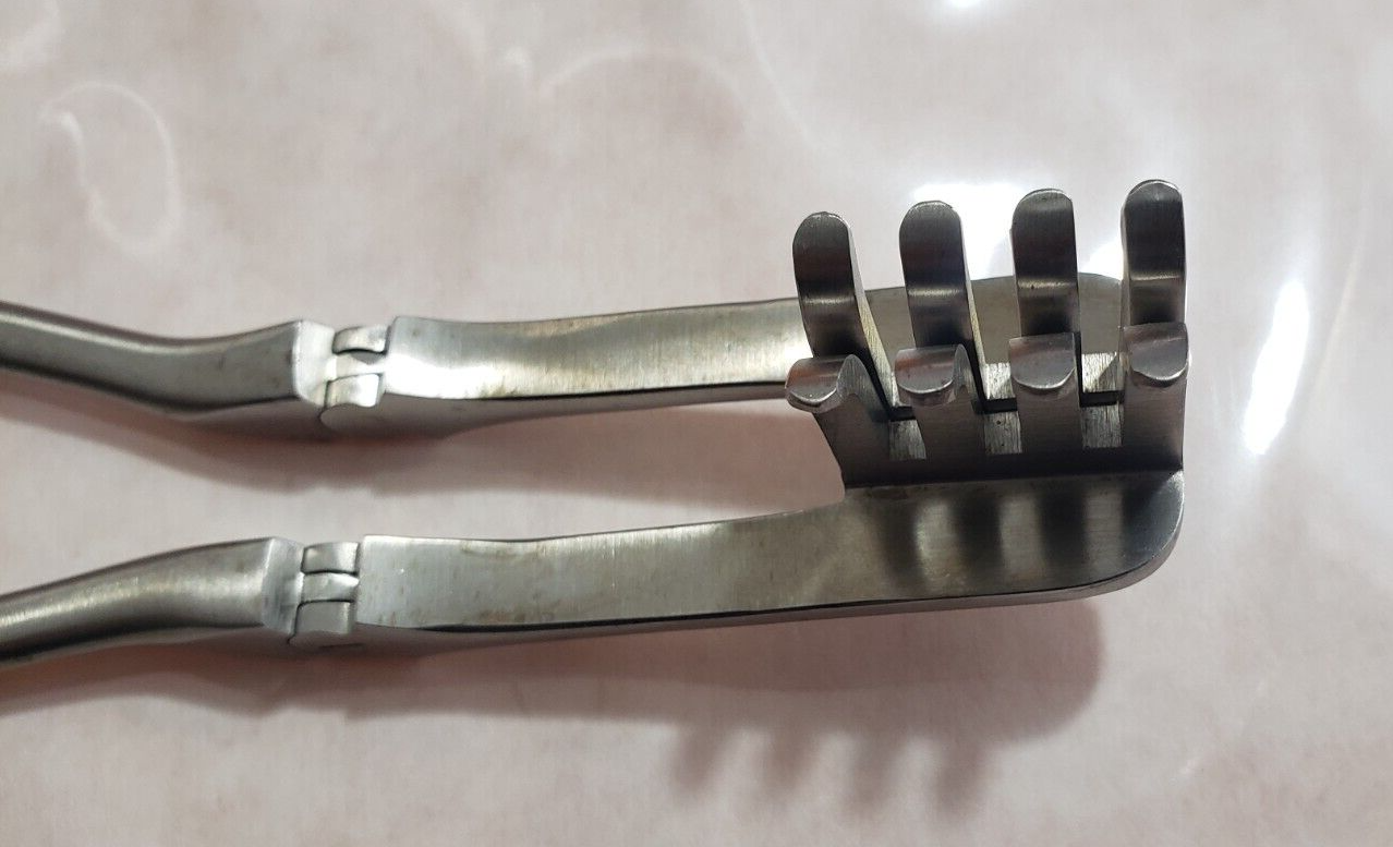 JARIT 205-221 Surgical orthopedic Beckman-Ads Retractor, 12 1/4" Blunt 4x4