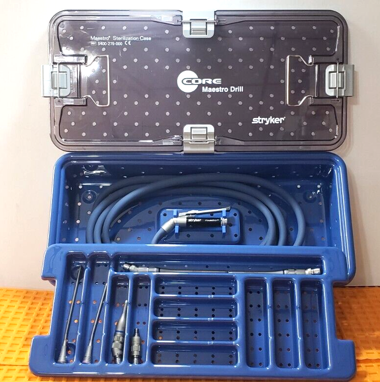 Stryker 5407-200-00H CORE Maestro Drill Hand Switch & 6 Attachments W-Tray
