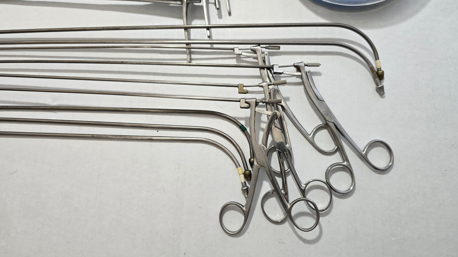 Pilling Surgical Ent Laryngeal Instruments Set W- Fiber Optic Cable