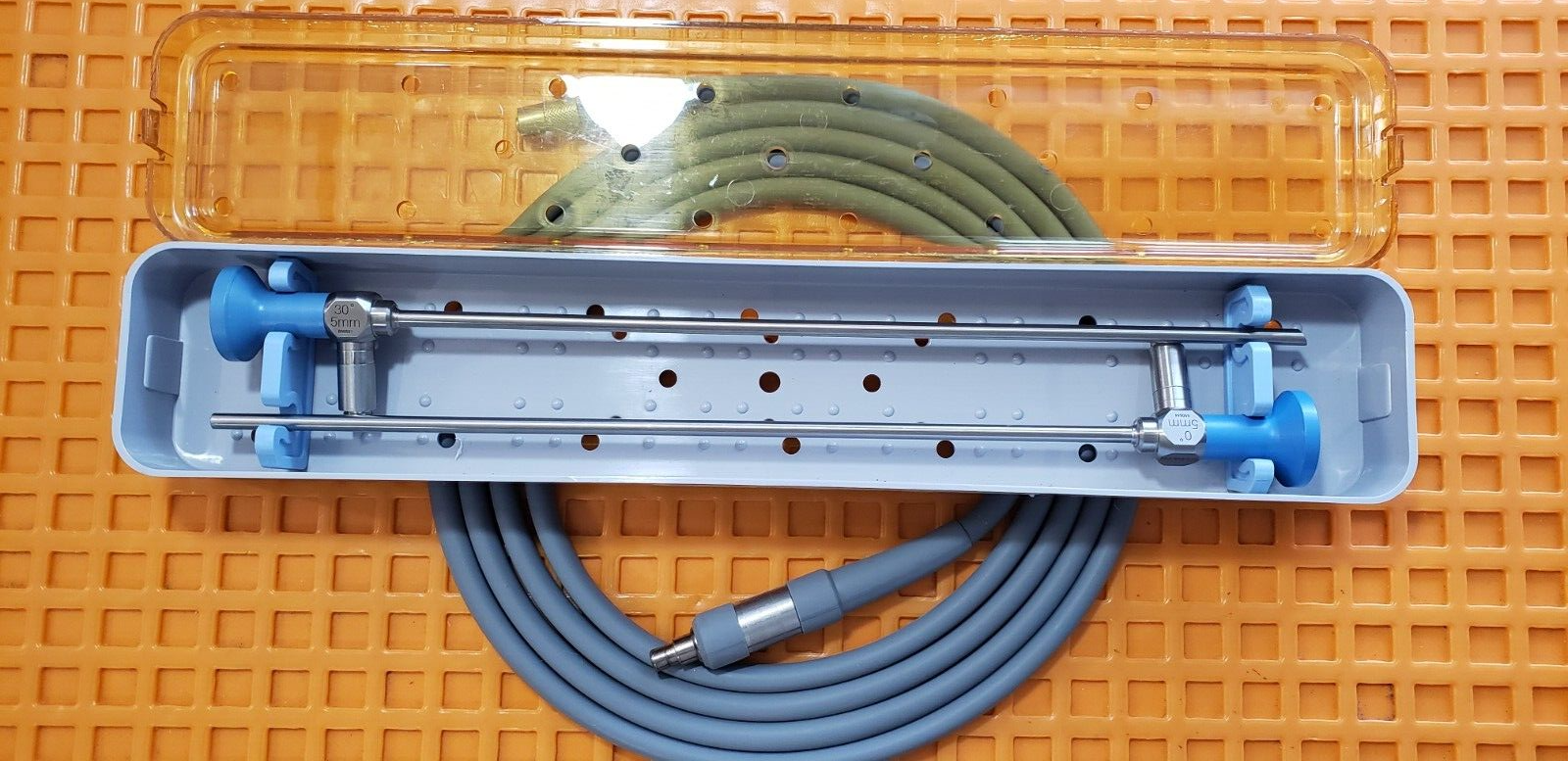 Stryker 502-555-030,555-502-010 Laparoscope 5mmx30 & 0 Deg Set Fiber Optic Cable