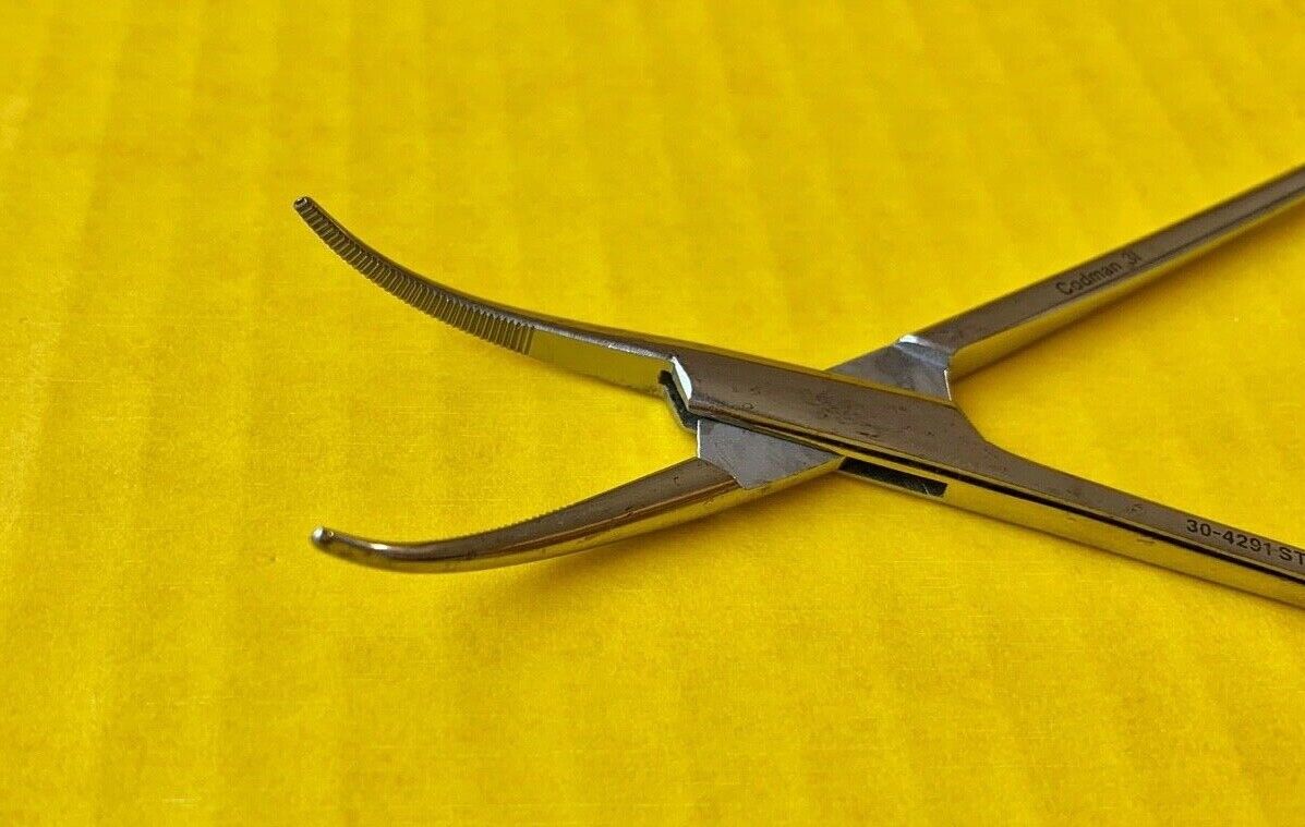Codman Schnidt Forceps, Slight Curved, 7.25" (LOT of 2) REF: 30-4291