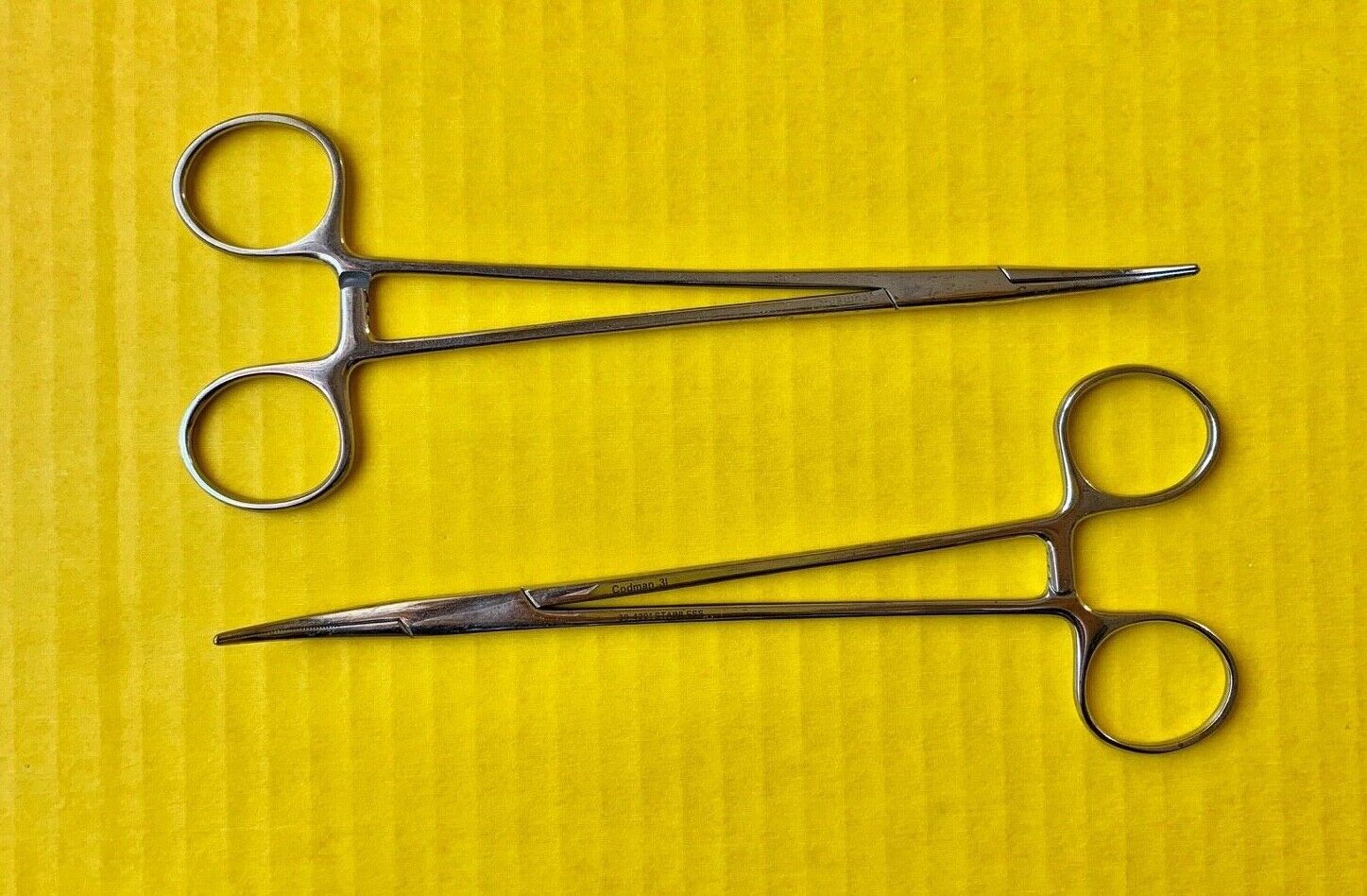 Codman Schnidt Forceps, Slight Curved, 7.25" (LOT of 2) REF: 30-4291