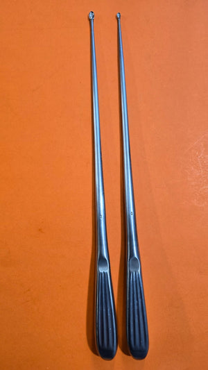 V.Mueller VM82-3266 Surgical Orthopedic Curette Oval Cup 12" Set of #0,#2