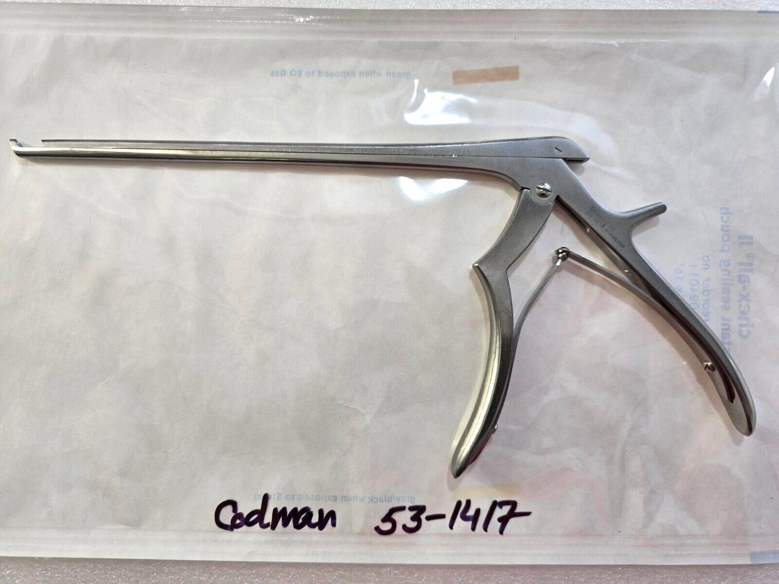 Codman 53-1417 Surgical Orthopedic Kerrison Rongeur 4mm 40 Degree 8" Shaft