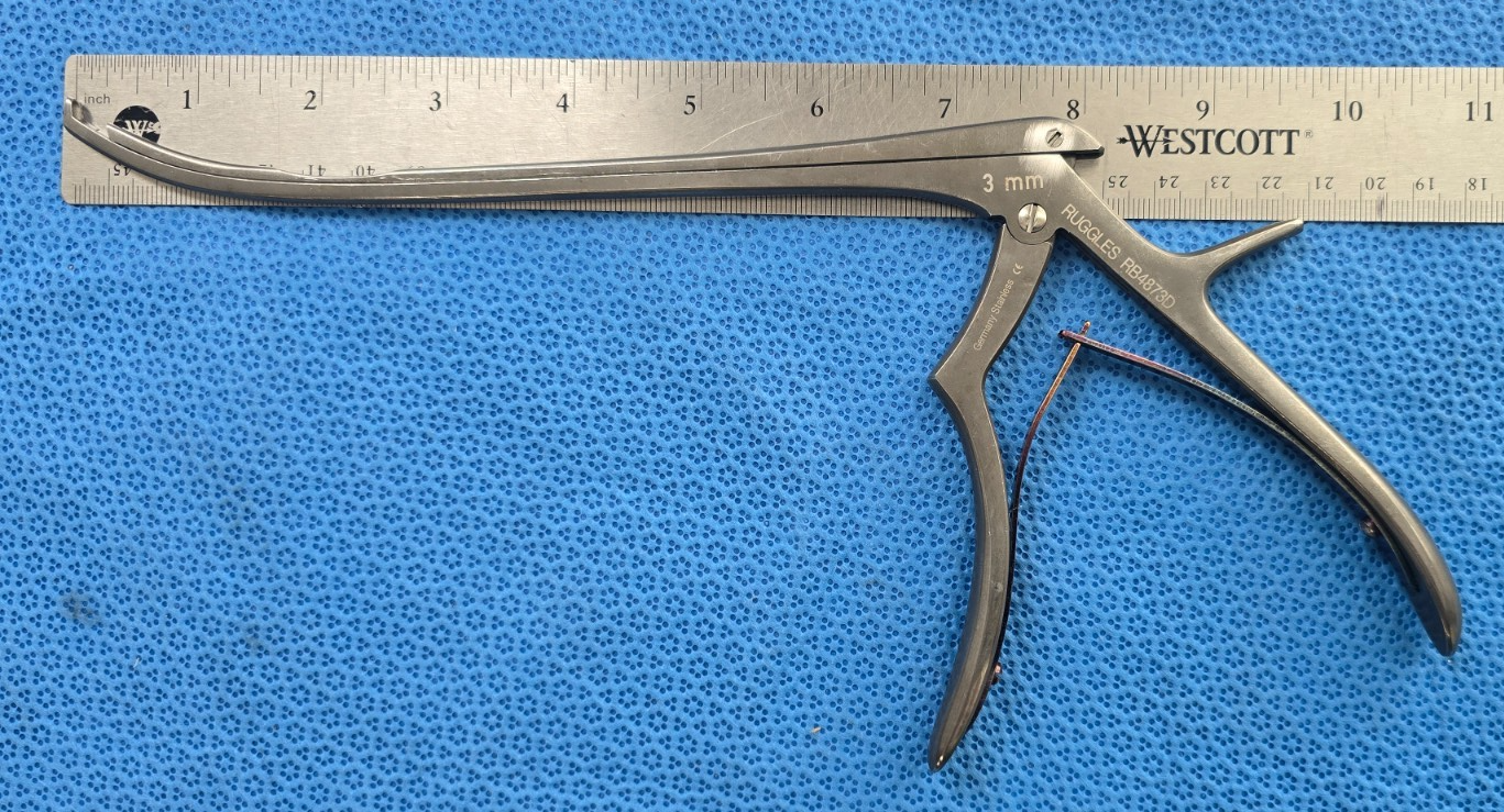 Ruggles Redmond RB4873D Stealth Kerrison Rongeurs 3mm Up 8" x40 Degree Angled