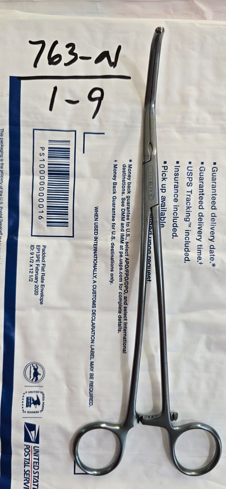 SCANLAN 3003-80 Surgical Titanium Satinsky Debakey Vascular Clamp Large 30cm