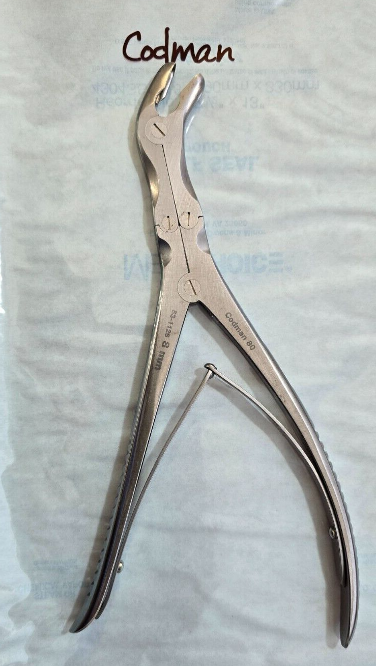 Codman Orthopedic Leksell Rongeurs 8mm x10cm Size 10" Double Action