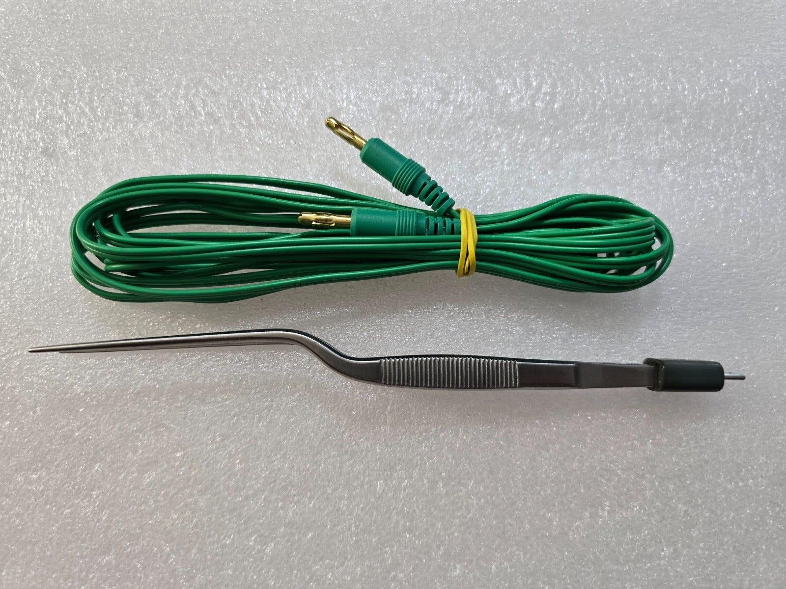 Turtle Surgical Bayonet Bipolar Forceps 7" Non Insulated & Bipolar Cord