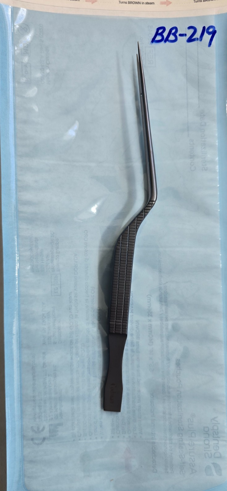 Codman 80-1503 Surgical Neuro Titanium Malis Bayonet Forceps 8 3/4" Fine Tip
