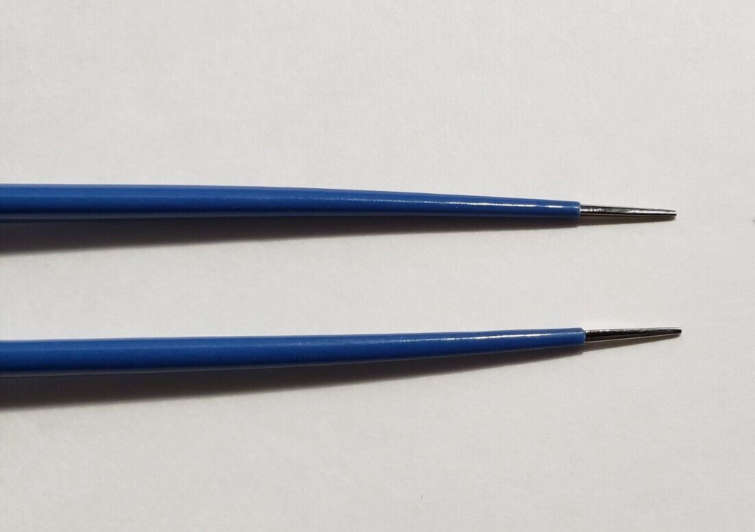 American Surgical Bayonet Bipolar Forceps 8-1/4" 0.5mm Tips W-Cable  Tip Cleaner