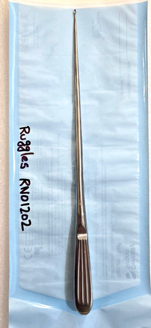 Ruggles RN1202 Surgical Neuro Spine Curette Size 3/0 Straight 12"