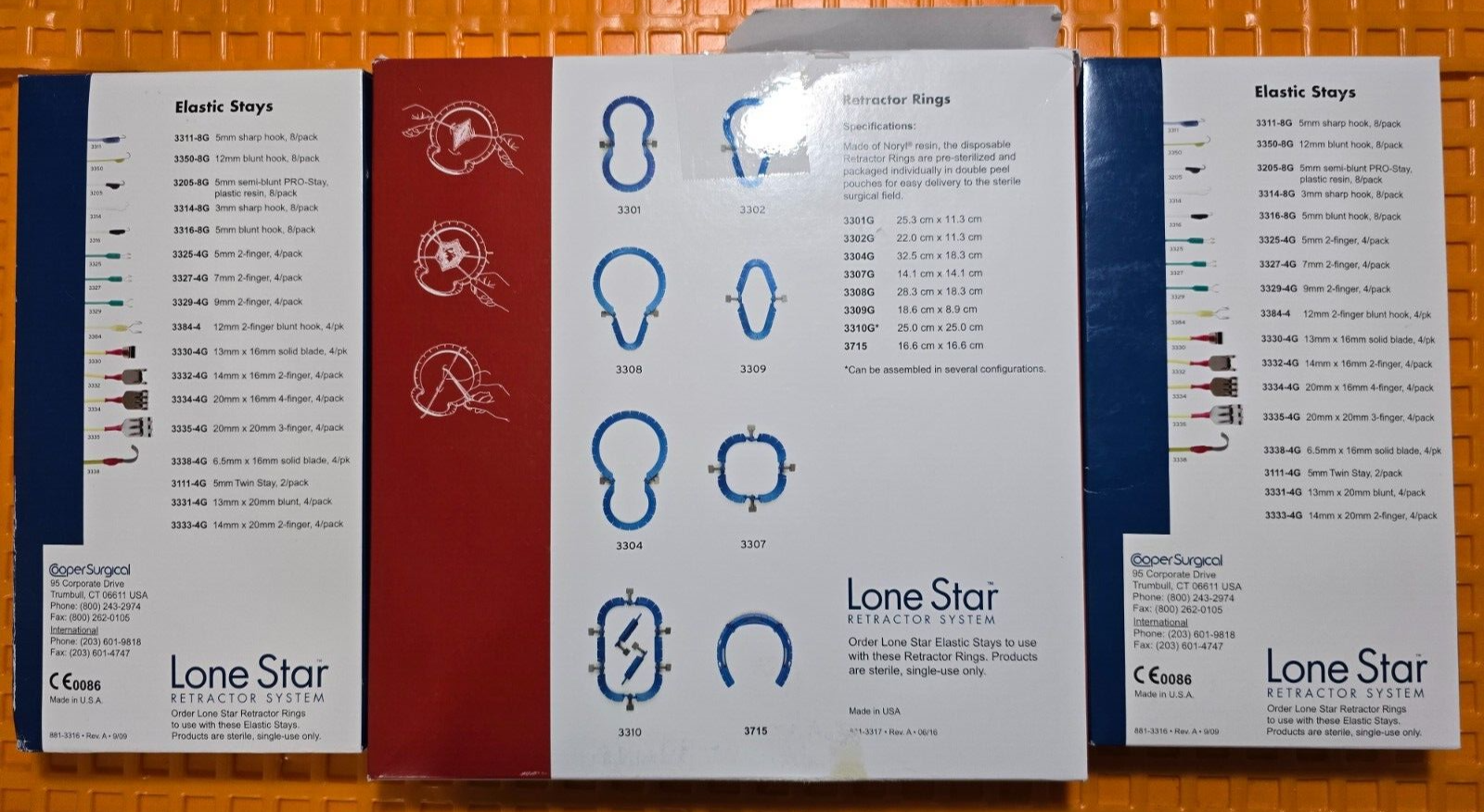 Cooper Surgical Lone Star Ring Retractor 28.3cm x 18.3cm with Elastic Stays