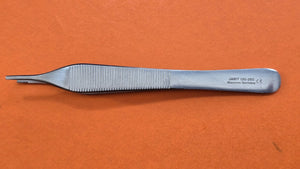Jarit 130-260 Surgical Brown Adson Tissue Forceps, 9 x 9 Teeth, 4.75"