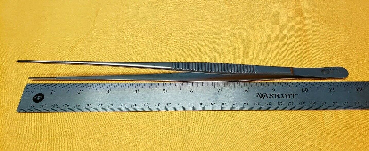 Aesculap FB405R Surgical DeBakey Atraumatic Forceps 12"