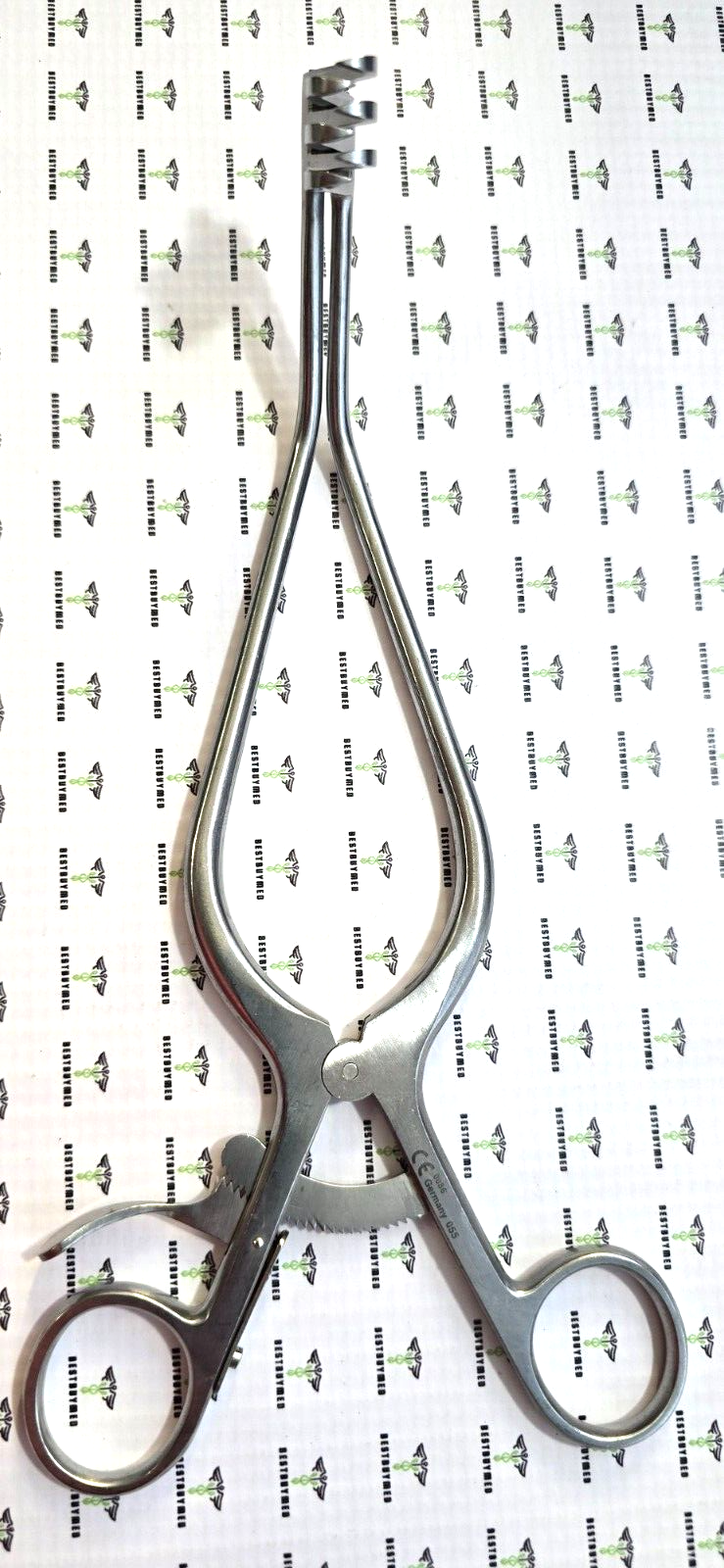 Codman 50-1362 Surgical Adson Retractor 9.5" sharp 3x3 Prongs.