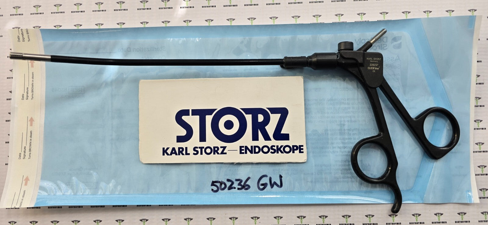 Karl Storz Surgical Grasping Forceps 5mm Curved Shaft Monopolar Handle