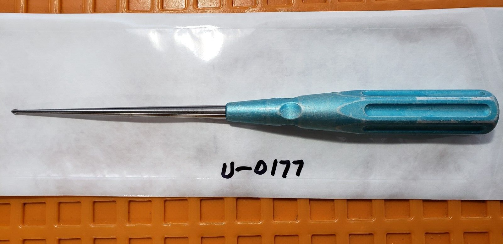 V.Mueller U-0177 Orthopedic Neuro/Spine Curette Oval Cup 10" Size 000 Up Straigt
