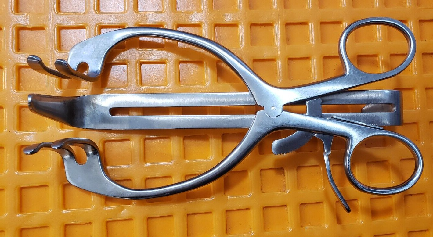 Jarit 205-235 Surgical Mayo-Adams Retractor W-Removable center Blade 6.5"