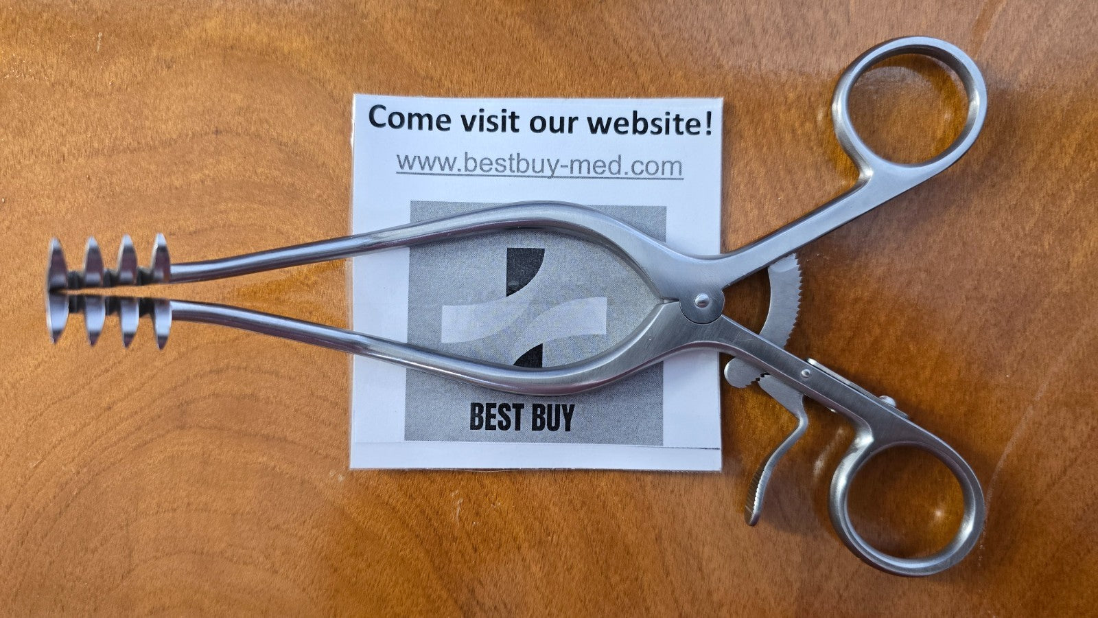Turtle Surgical Adson Cerebral Retractor 7.5" Sharp 4x4 Prongs