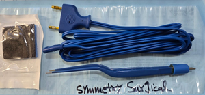 Symmetry Surgical Bayonet Bipolar Forceps 7-1/4" 1.0mm Tips W-Cable  Tip Cleaner