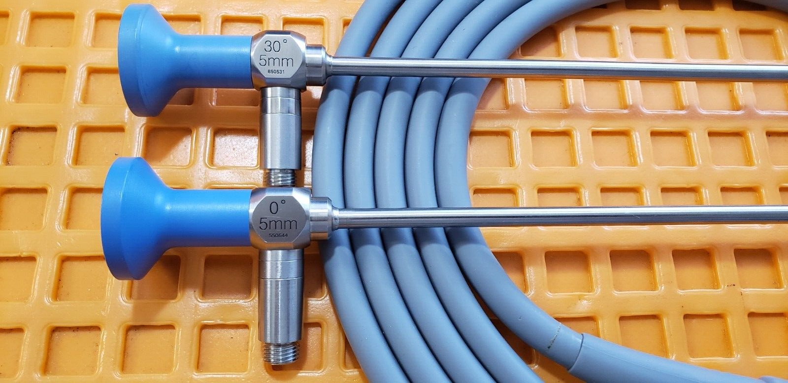 Stryker 502-555-030,555-502-010 Laparoscope 5mmx30 & 0 Deg Set Fiber Optic Cable