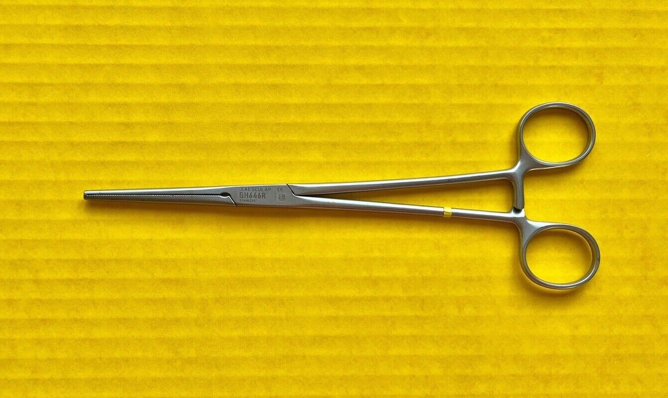 Aesculap Surgical Kocher-Ochsner Forceps, Straight 1 x 2 Teeth REF:BH646R