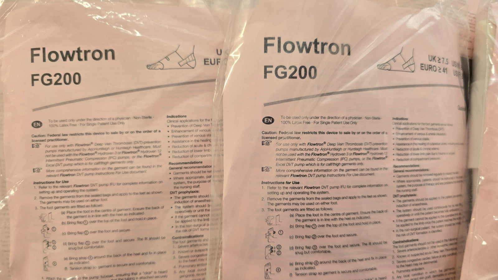 Lot of 8 Units  Flowtron FG200 Foot Garment Large