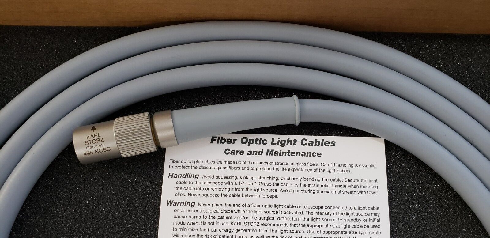 Karl Storz 495NCSC LED Fiber Optic Cable 4.8mmx250cm Use w-TL400 LED RUBINA