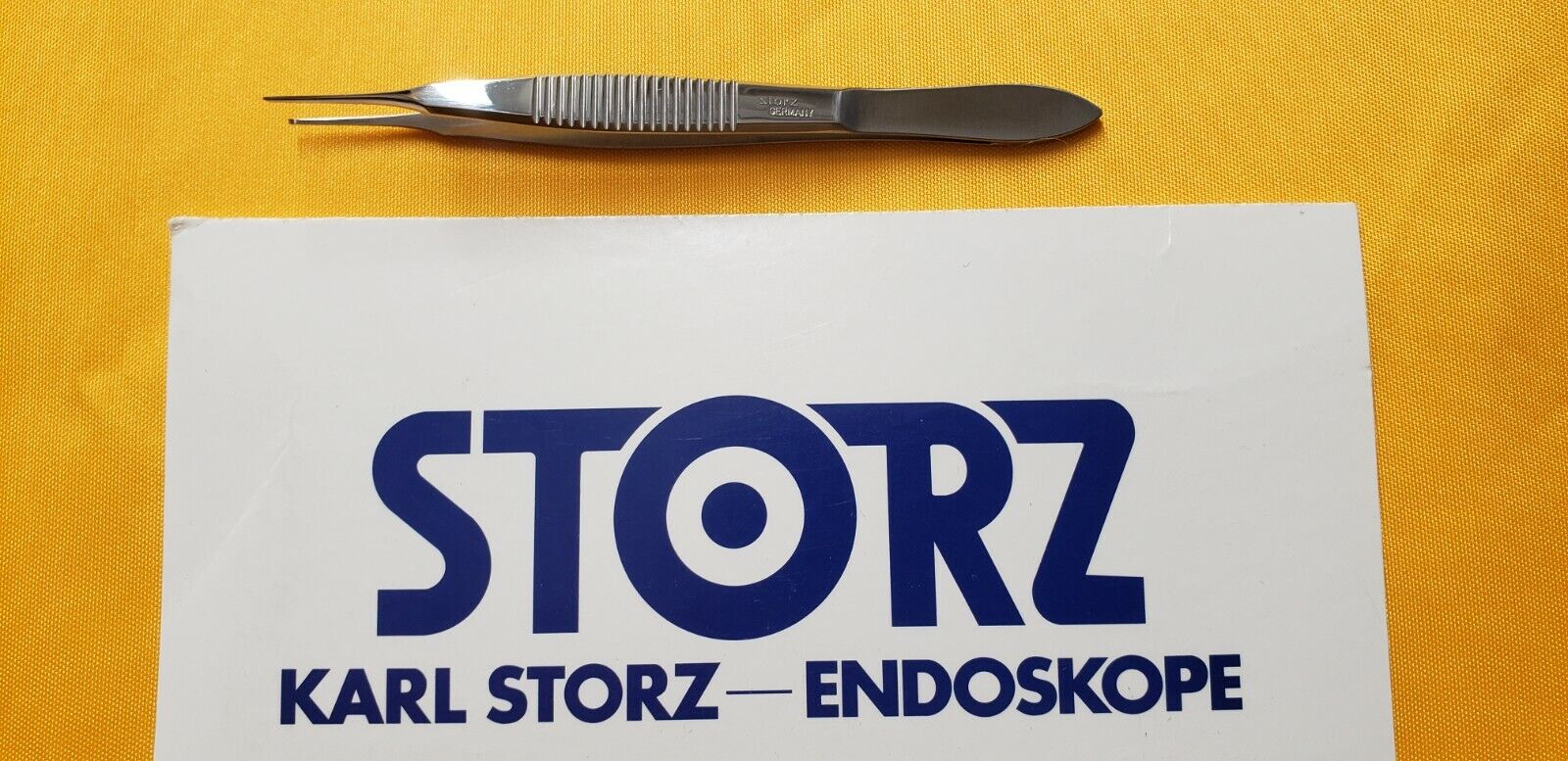 Storz E1654 Surgical Ophthalmic Lester Fixation tissue Forceps 1x2 teeth