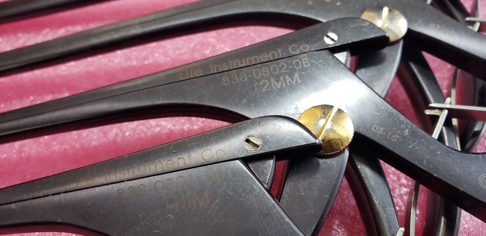 Life Instrument 838-0802-0B Orthopedic Kerrison Rongeurs 1,2,3,4,5mm Set Black